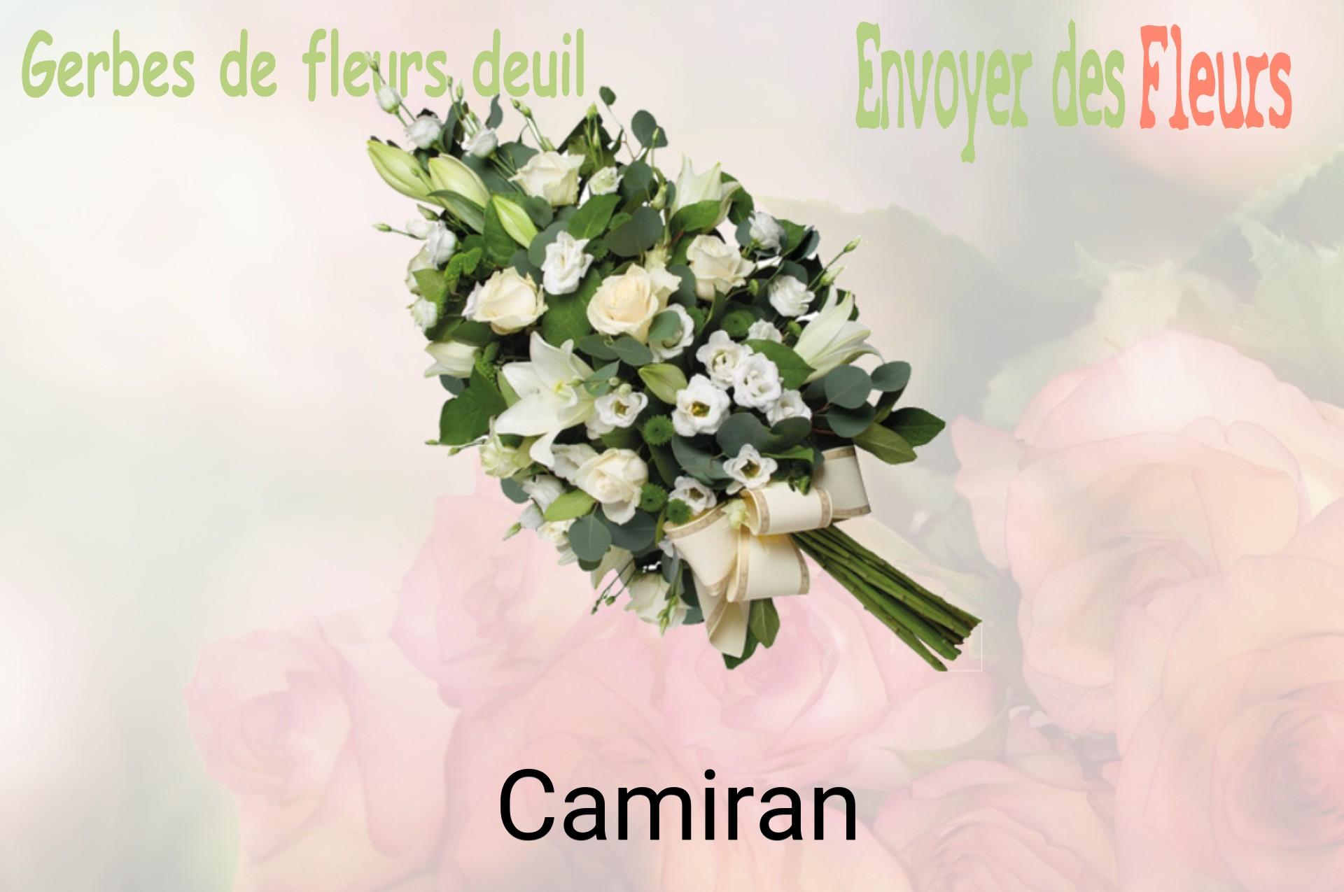 Gerbe de fleurs de deuil livrée à Camiran